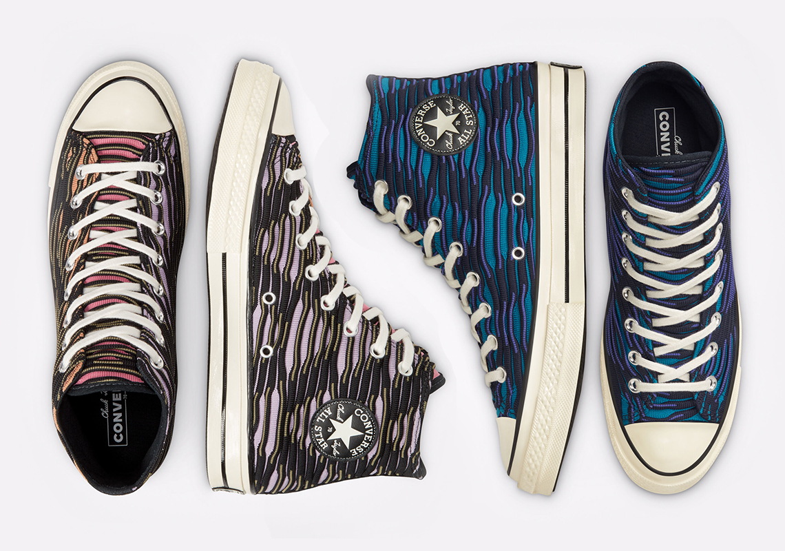 A Dimensional Vibrant Knit Covers The Converse Chuck 70