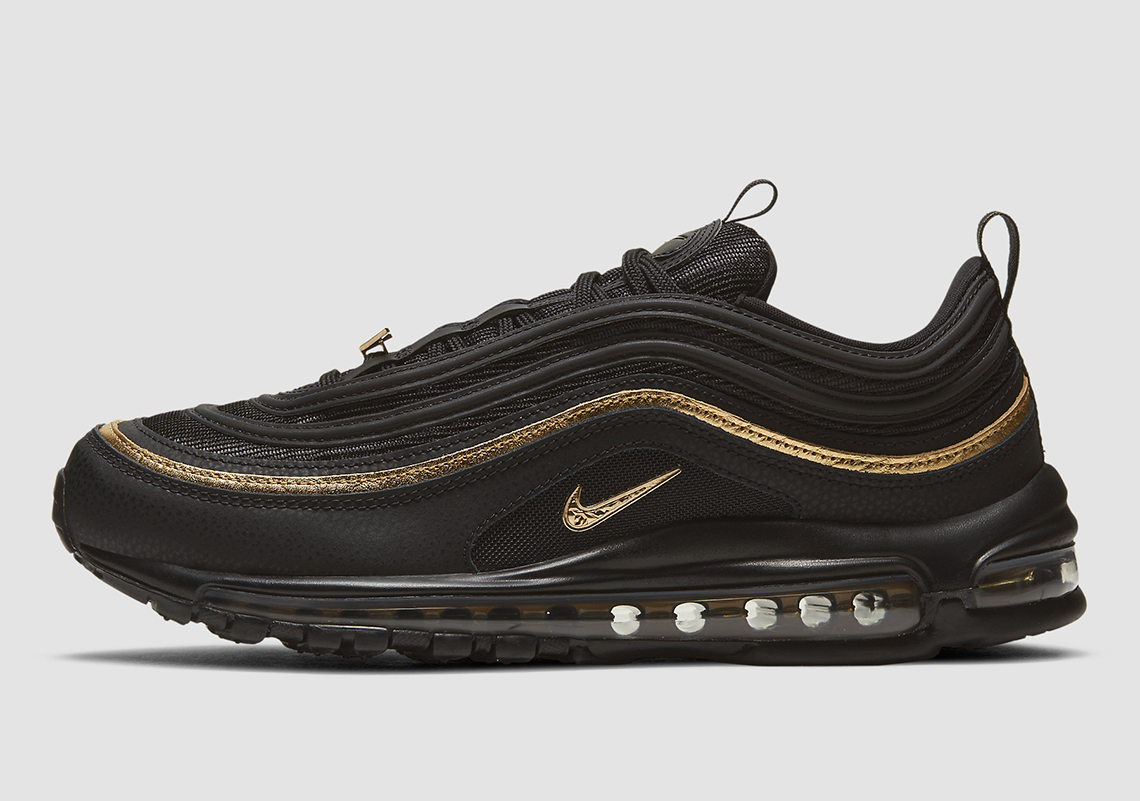 Nike Air Max 97 Black Metallic Gold Dc2190 001 2