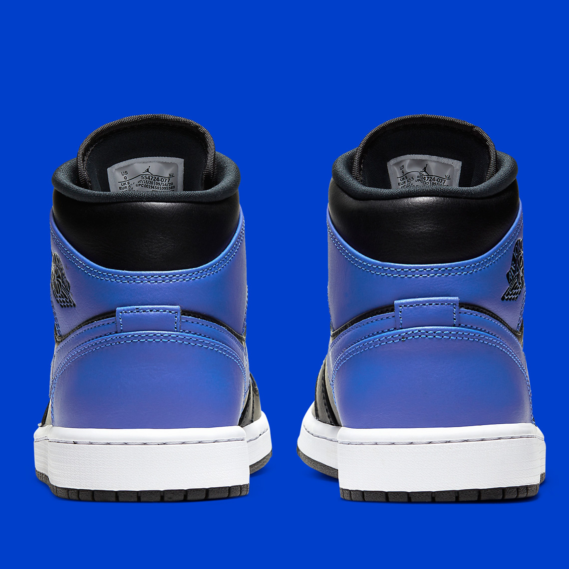 Air Jordan 1 Mid Black Hyper Royal 554724 077 6