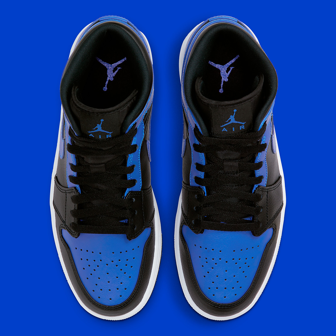 Air Jordan 1 Mid Black Hyper Royal 554724 077 8