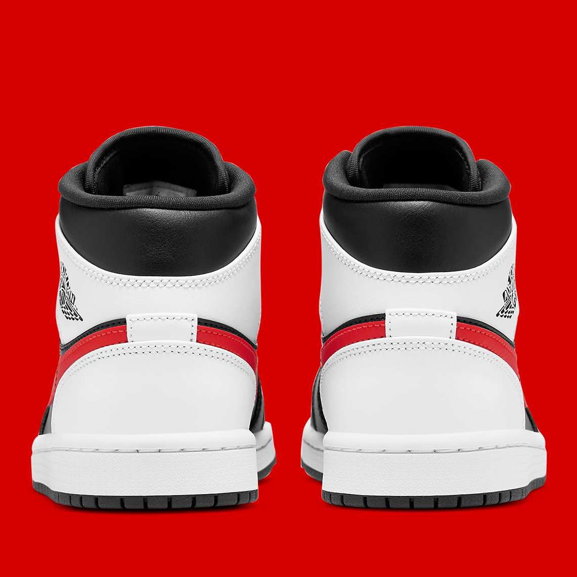 Air Jordan 1 Mid White Black Red 554724 075 8