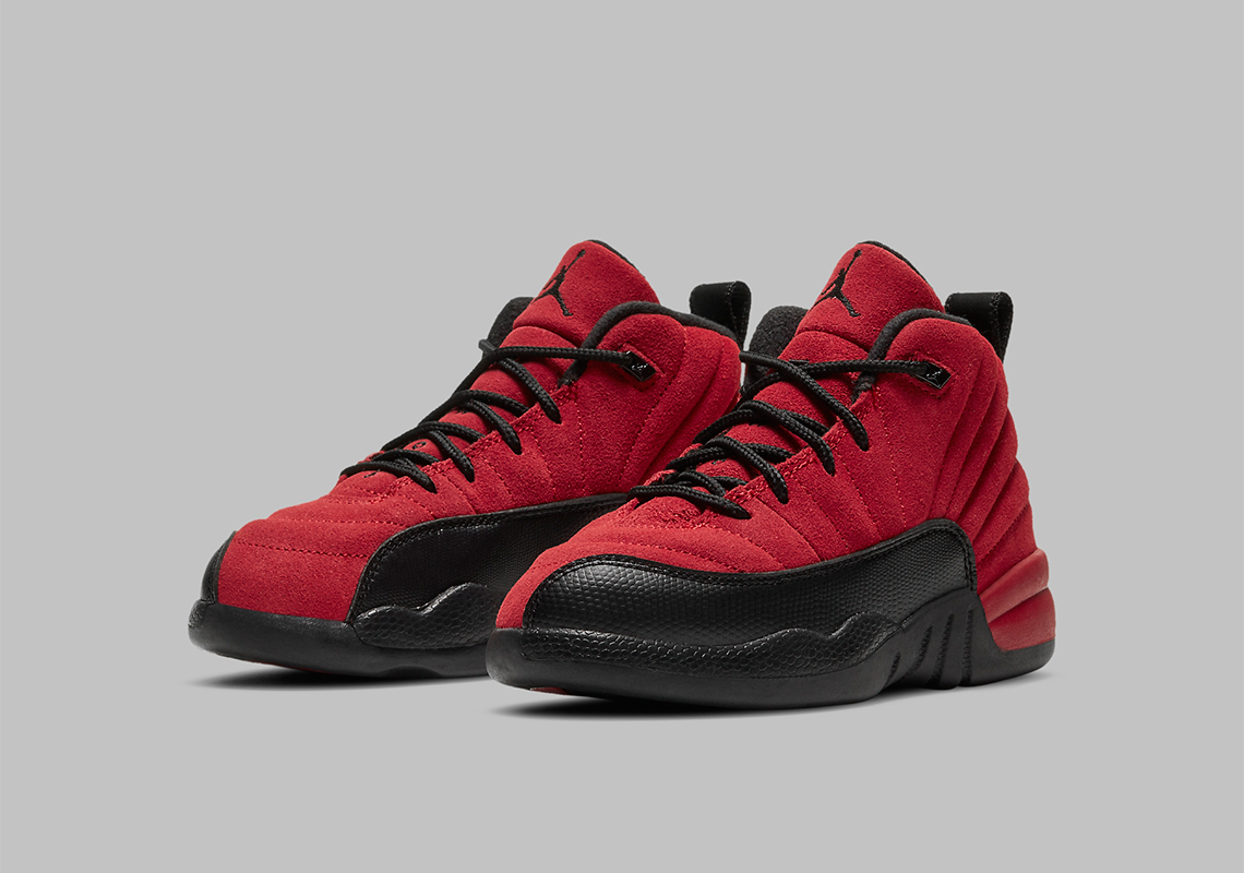 Air Jordan 12 Varsity Red Black Reverse Flu Game Ps Pre School 151186 602 2