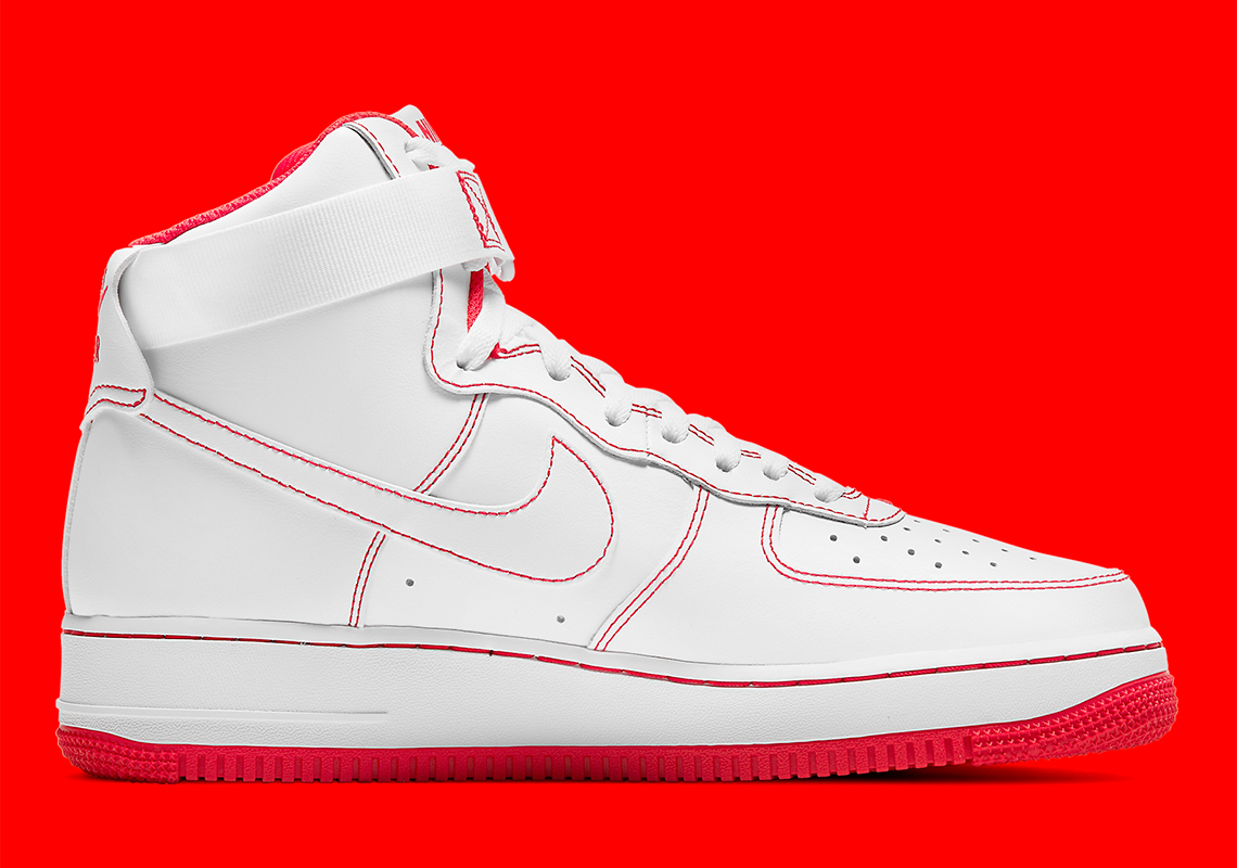 Nike Air Force 1 High White Red Cv1753 100 3