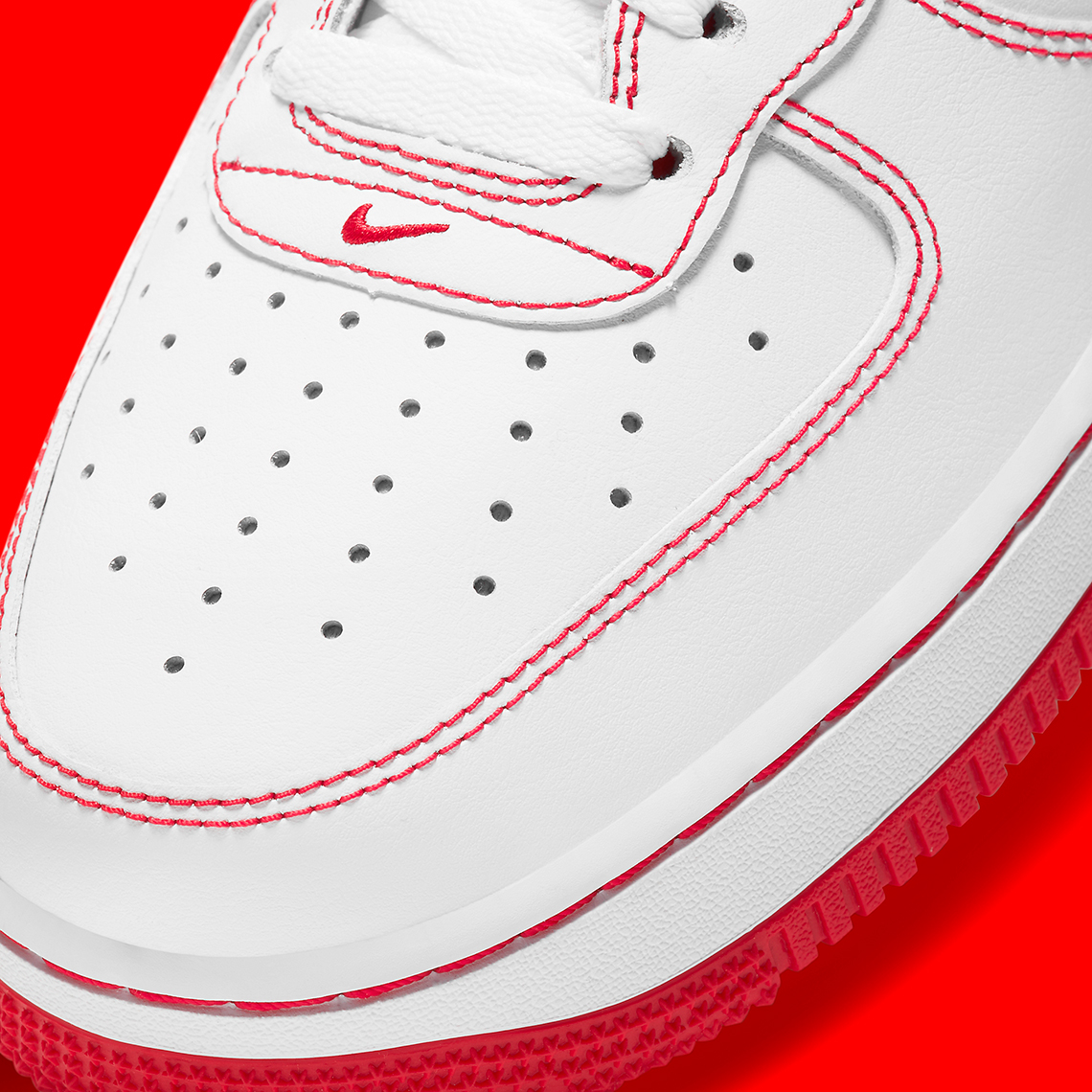 Nike Air Force 1 High White Red Cv1753 100 5