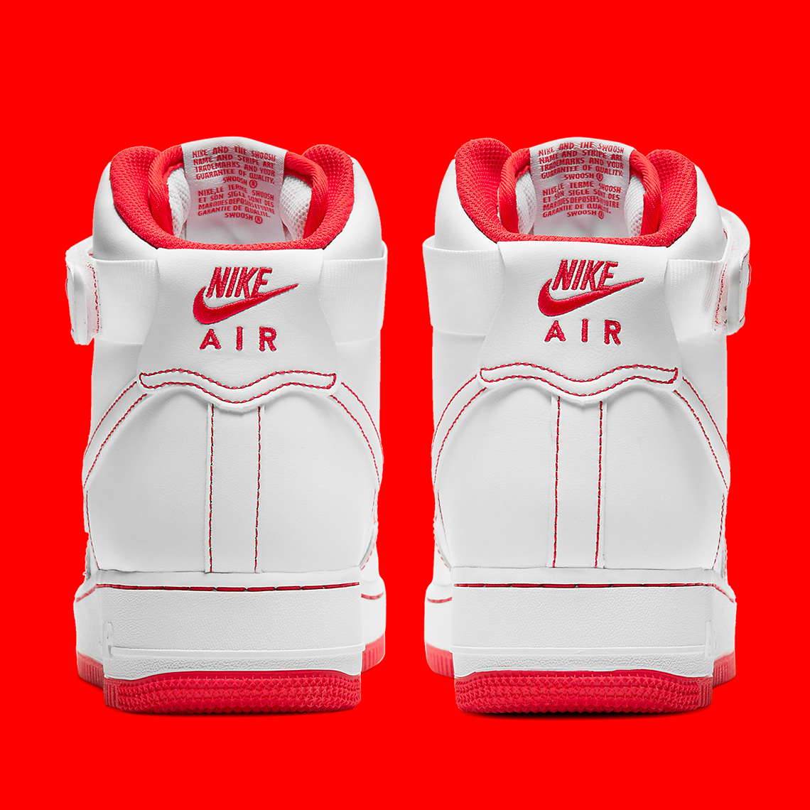 Nike Air Force 1 High White Red Cv1753 100 6