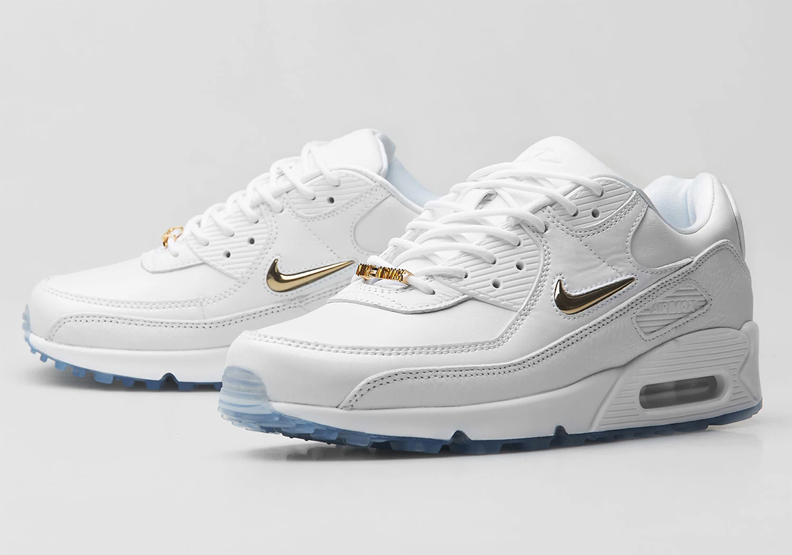 The Nike Air Max 90 "Pirate Radio" Tunes In A White/Gold Colorway