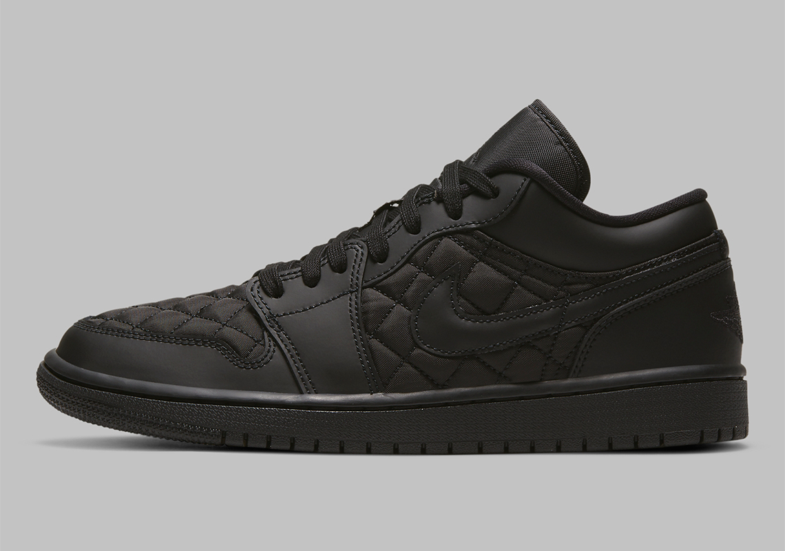 The Quilted Air Jordan 1 Low "Triple Black" Is Available Now