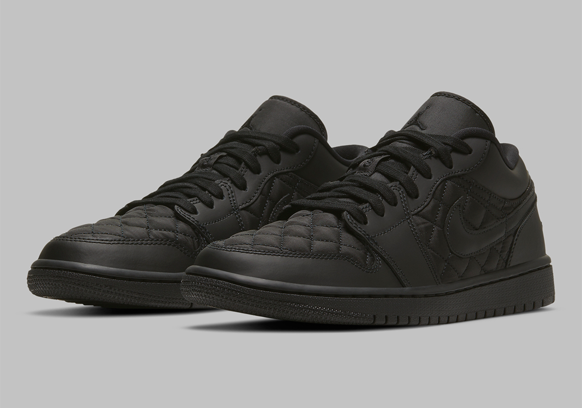 Air Jordan 1 Low Quilted Black Db6480 001 8
