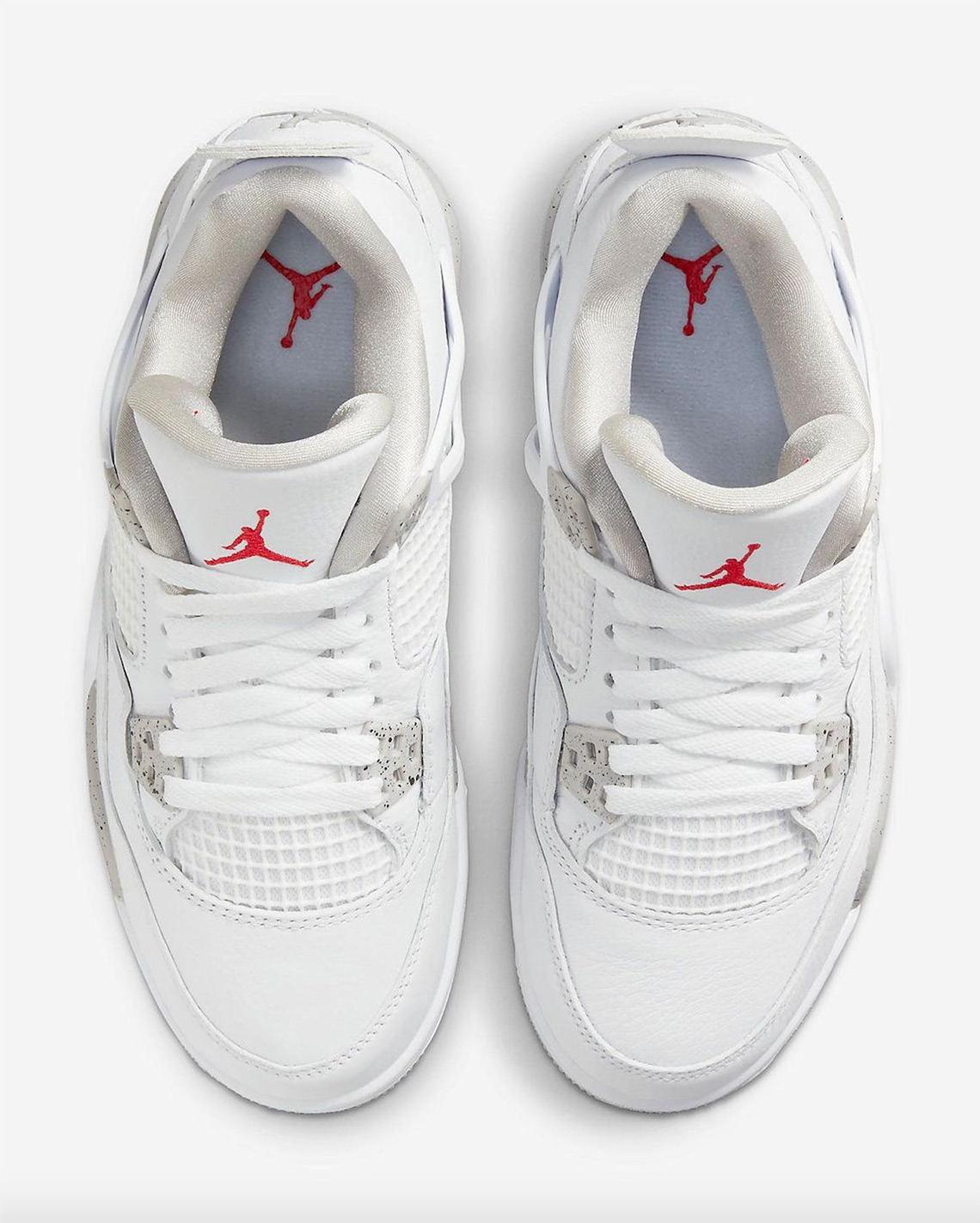 Air Jordan 4 Gs White Black Tech Grey Fire Red 6
