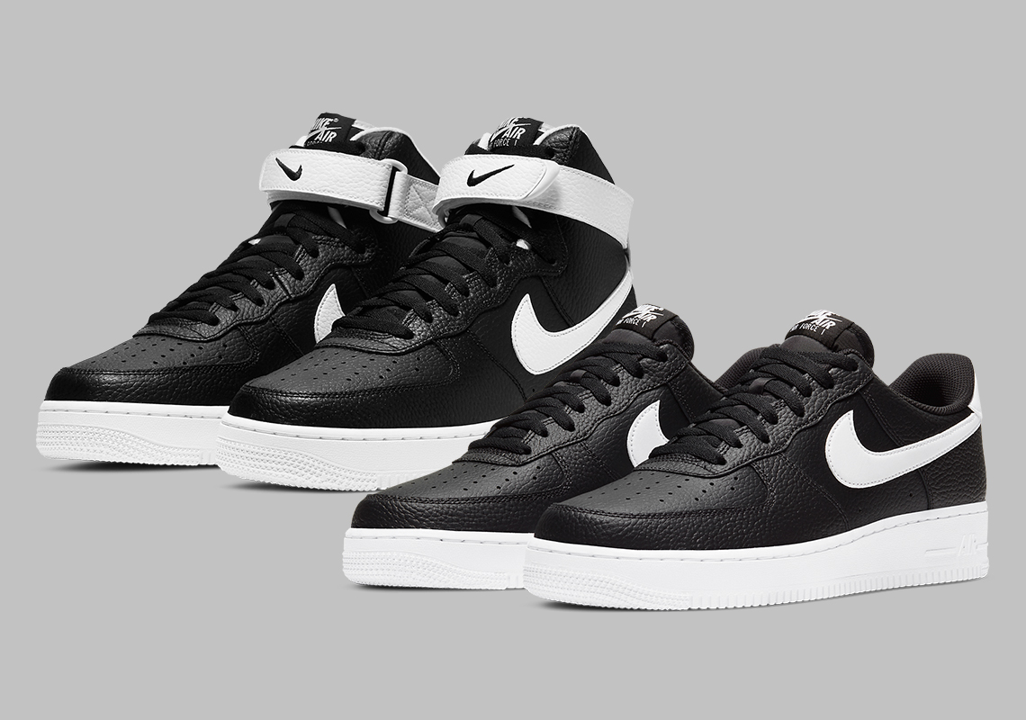 Stick To Basics: This Duo Of Black/White Nike Air Force 1s Is Available Now