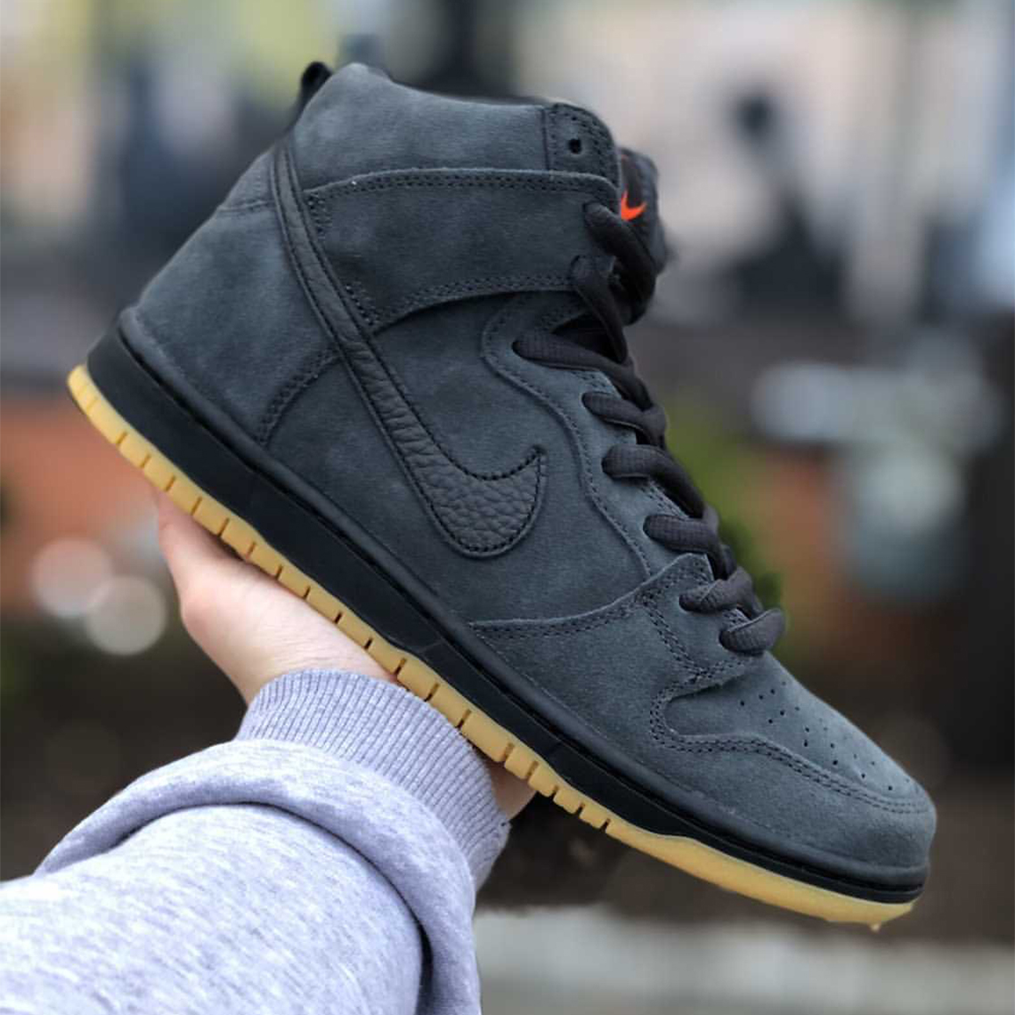Nike Sb Dunk High Orange Label Anthracite Black Cv1727 001 3