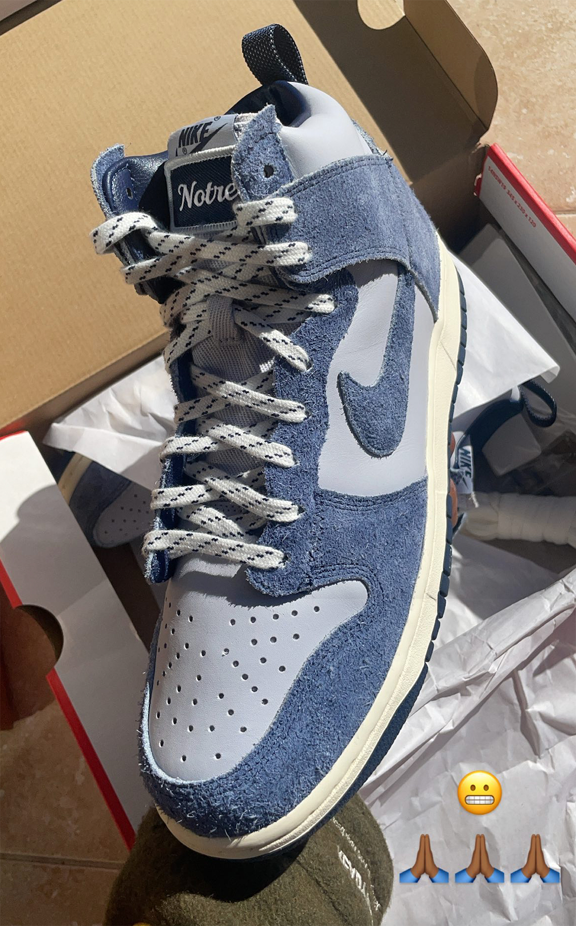 Notre Nike Dunk High Blue 3