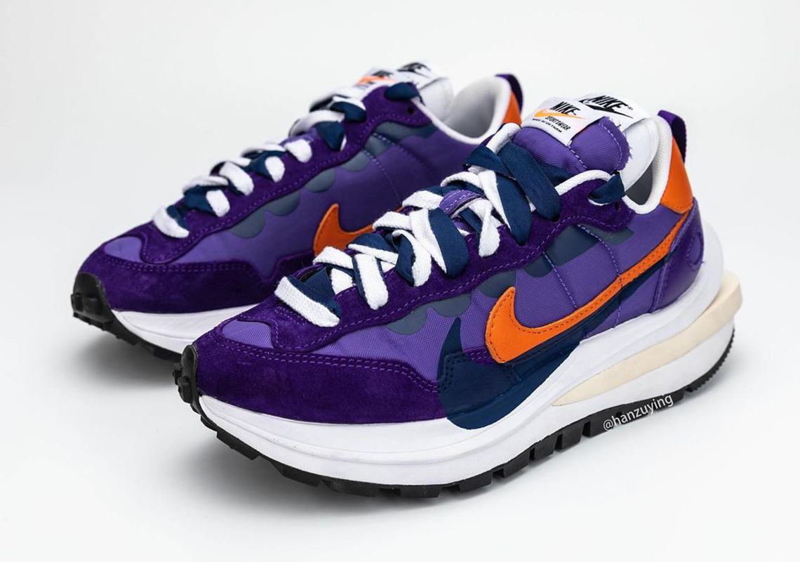 Detailed Look At The sacai x Nike VaporWaffle “Dark Iris” For SS21