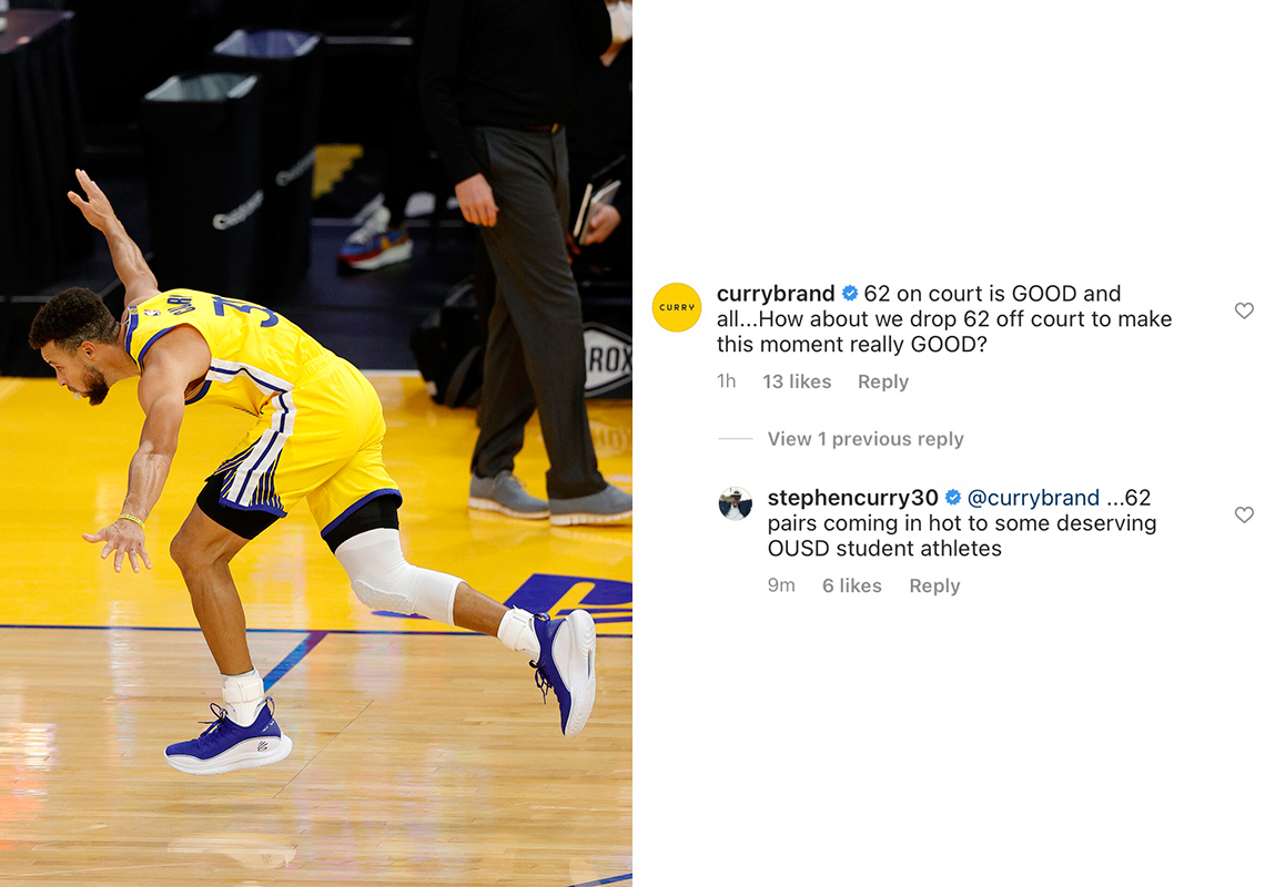 Steph Curry Gifts 62 Pairs Of The Curry Flow 8 "Flow Like Water" To Oakland School
