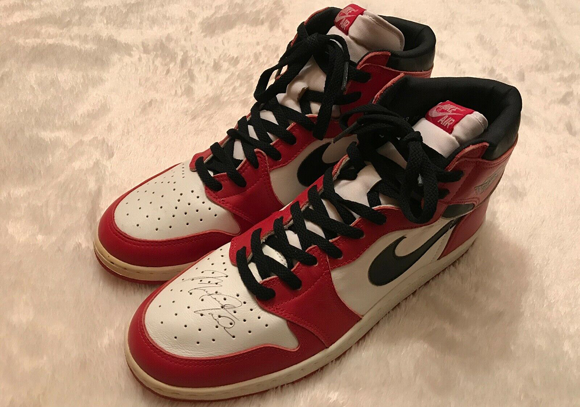 Original Unworn Air Jordan 1s Autographed By Michael Jordan Listed For A Million Dollars