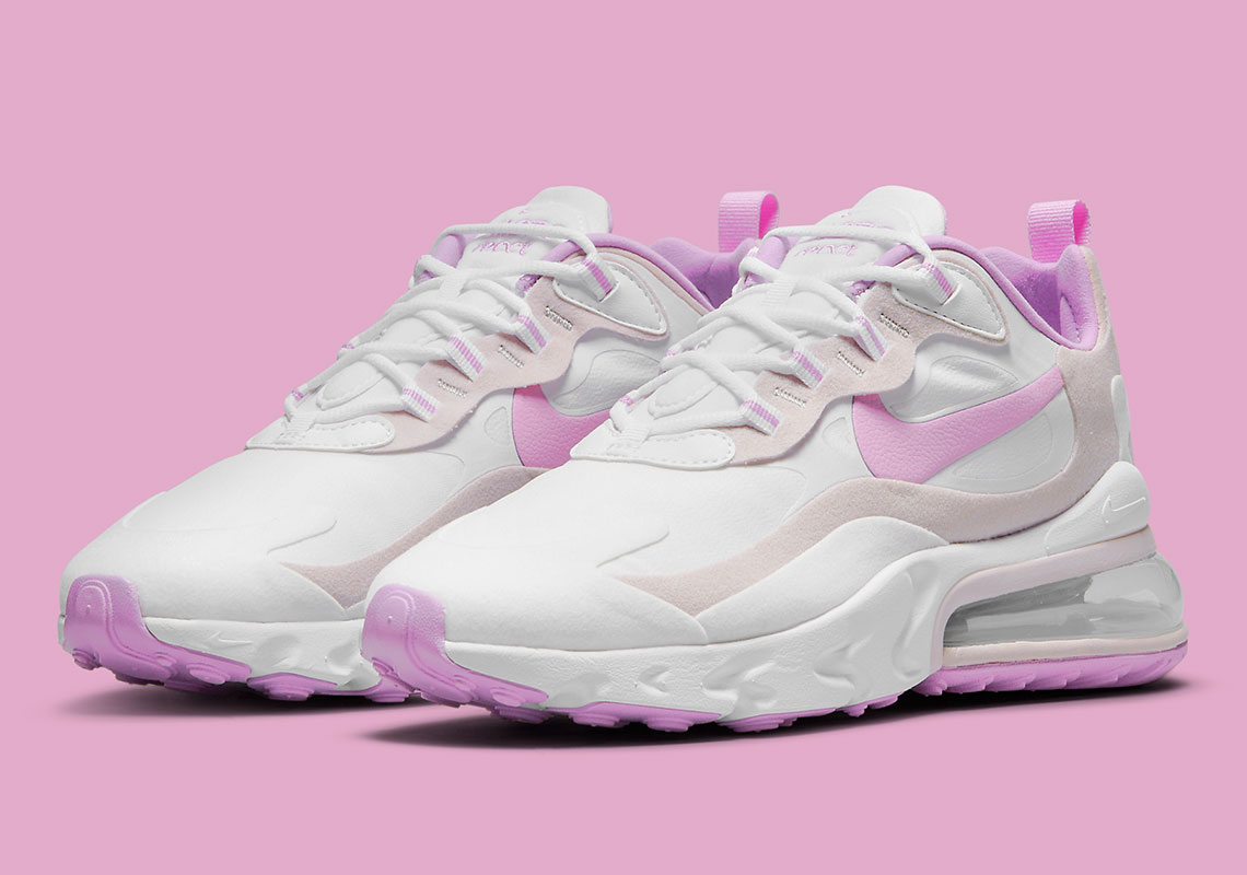 Light Violets Brush This Suede And Leather Women's Nike Air Max 270 React
