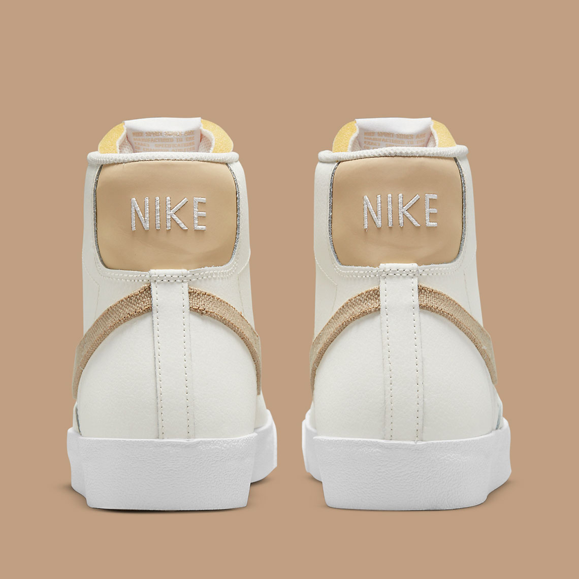 Nike Blazer Mid 77 Canvas White Tan Dh4106 100 2