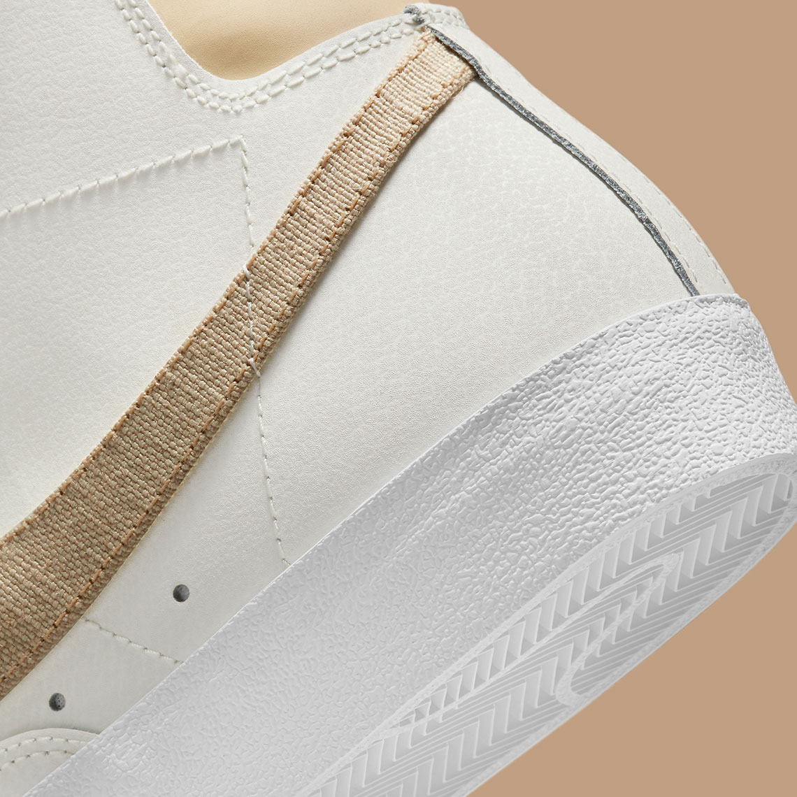 Nike Blazer Mid 77 Canvas White Tan Dh4106 100 5
