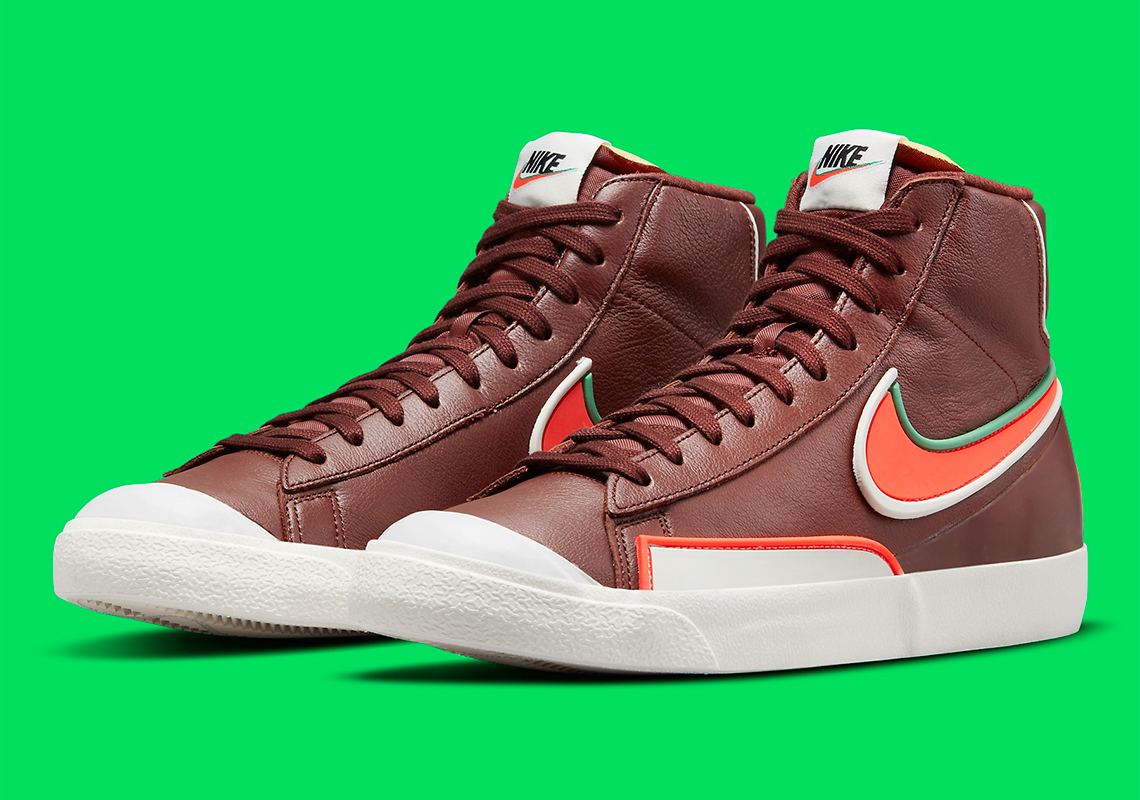 The Nike Blazer Mid '77 Infinite Emerges In Dark Maroon Leathers