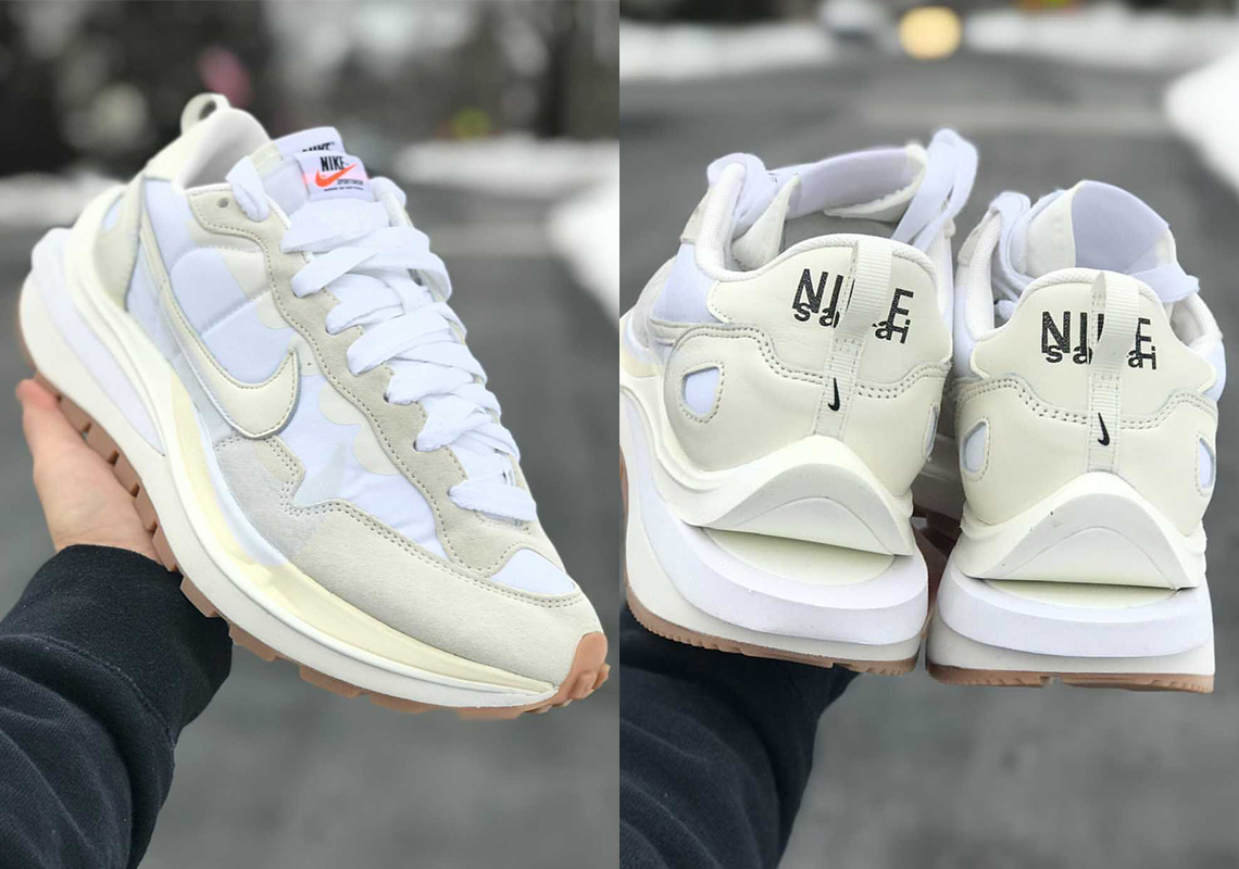 The sacai x Nike VaporWaffle Surfaces In New "Sail" Colorway