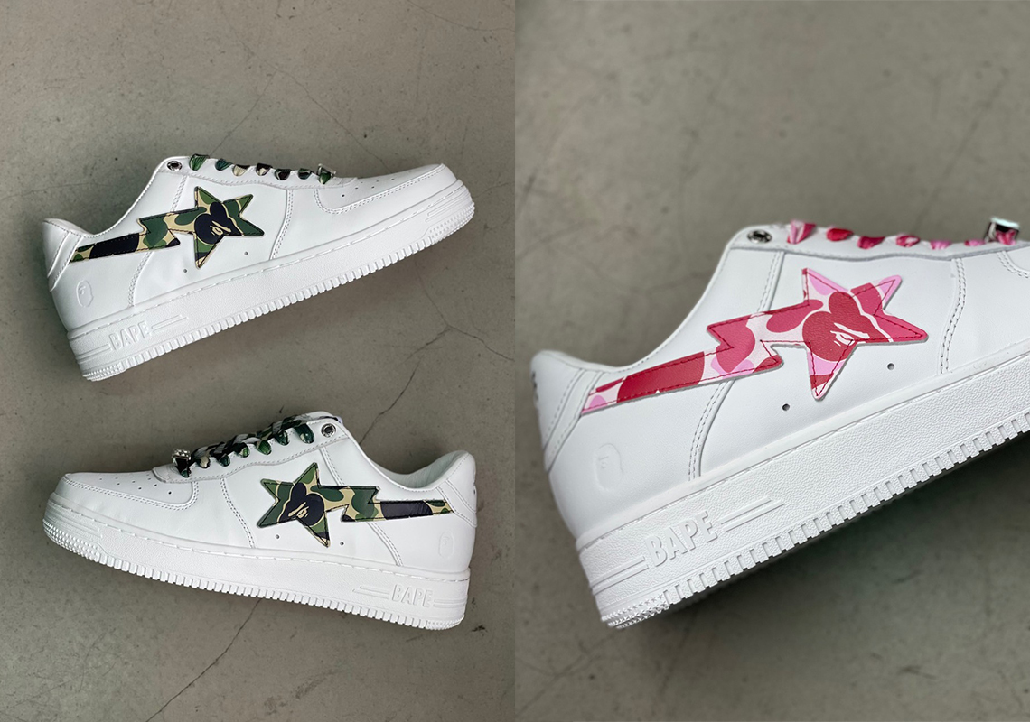 A Bathing Ape Adds Their Signature Camos To The Bapesta's Stars