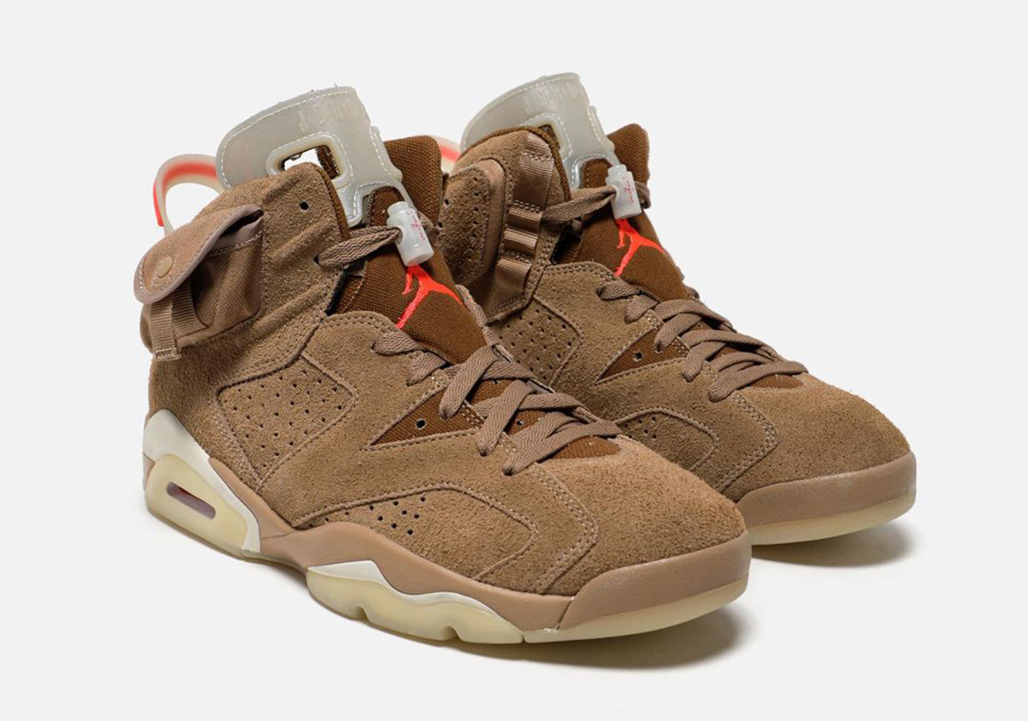 Travis Scott Helps Celebrate The Air Jordan 6’s 30th Anniversary With “British Khaki” Colorway