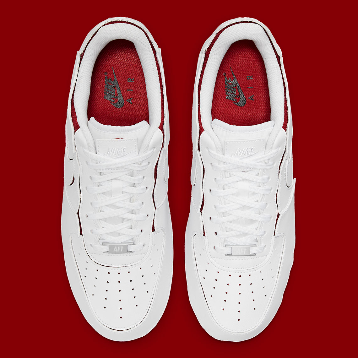 Nike Air Force 1 1 White Red Dc9895 100 2