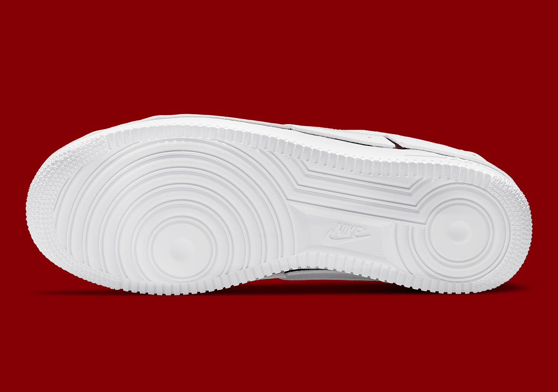 Nike Air Force 1 1 White Red Dc9895 100 7