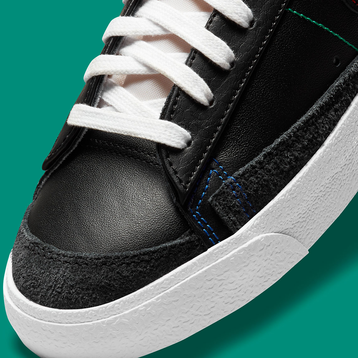 Nike Blazer Low 77 Multi Stitch Black Dj6000 001 2
