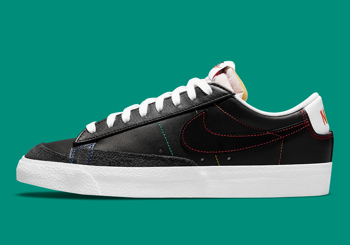 Nike Blazer Low 77 Multi Stitch Black Dj6000 001 4
