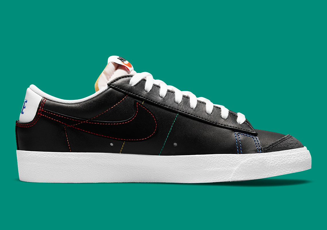 Nike Blazer Low 77 Multi Stitch Black Dj6000 001 5
