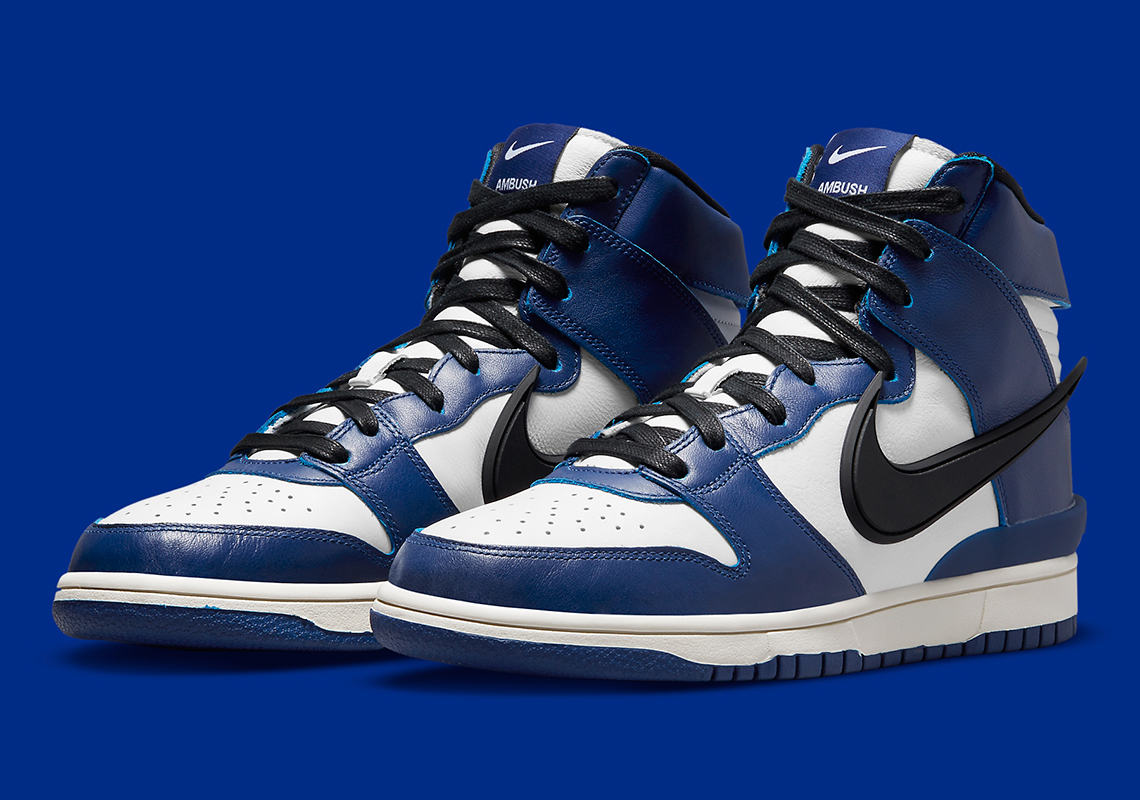 Official Images Of The AMBUSH x Nike Dunk High "Deep Royal Blue"