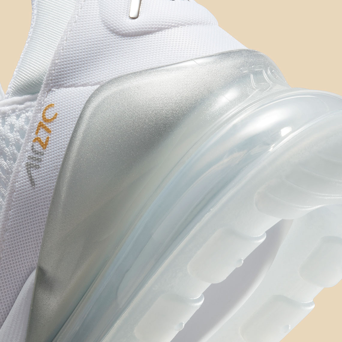 Nike Air Max 270 Wmns White Metallic Gold Metallic Silver Dm3080 100 7