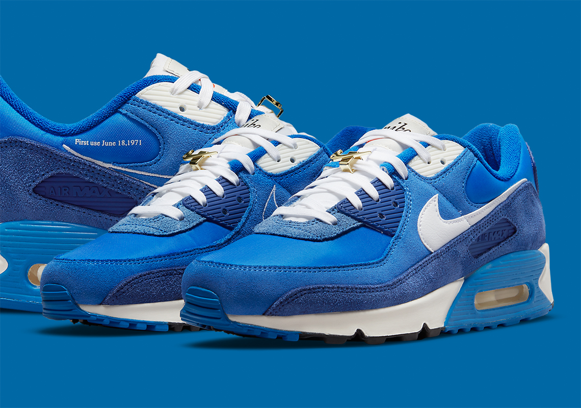 Nike Air Max 90 "First Use" Appears In A Vintage "Signal Blue"