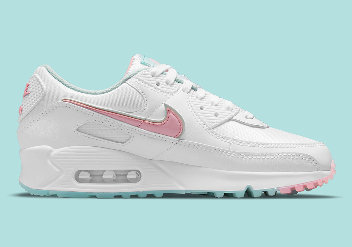 Nike Air Max 90 White Barely Green Light Dew Arctic Punch Dj1493 100 2