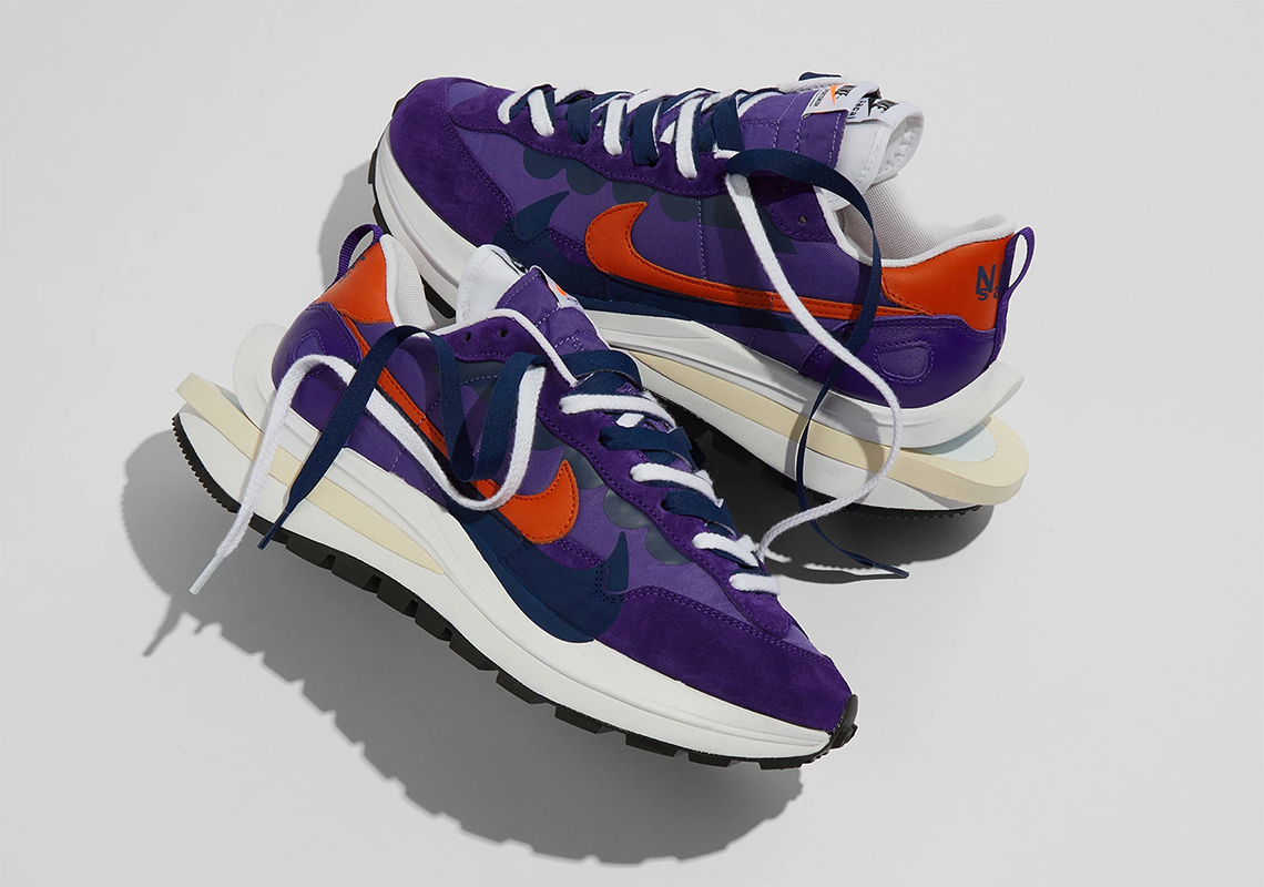 Where To Buy The sacai x Nike Vaporwaffle "Dark Iris"