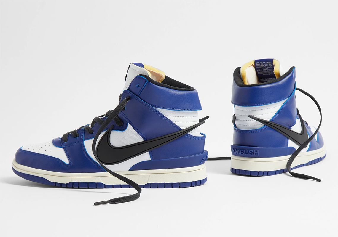 Where To Buy The AMBUSH x Nike Dunk High "Deep Royal Blue"