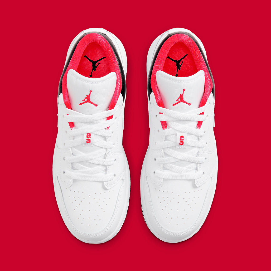 Air Jordan 1 Low White Black Red 553560 160 6