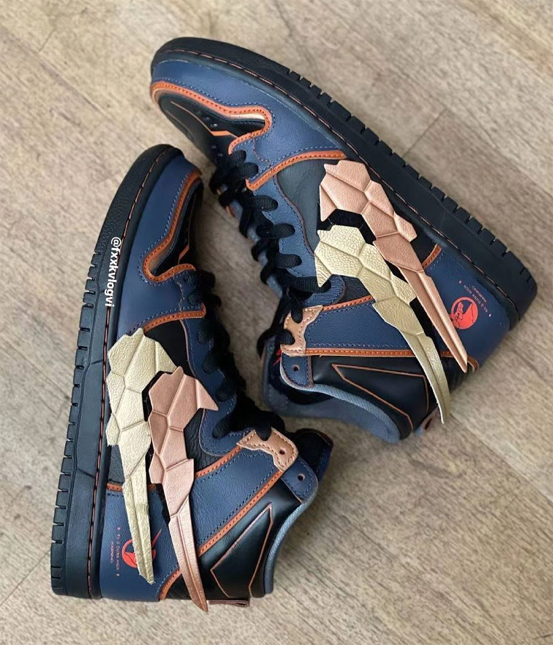 Gundam Nike Sb Dunk High Blue Black 2