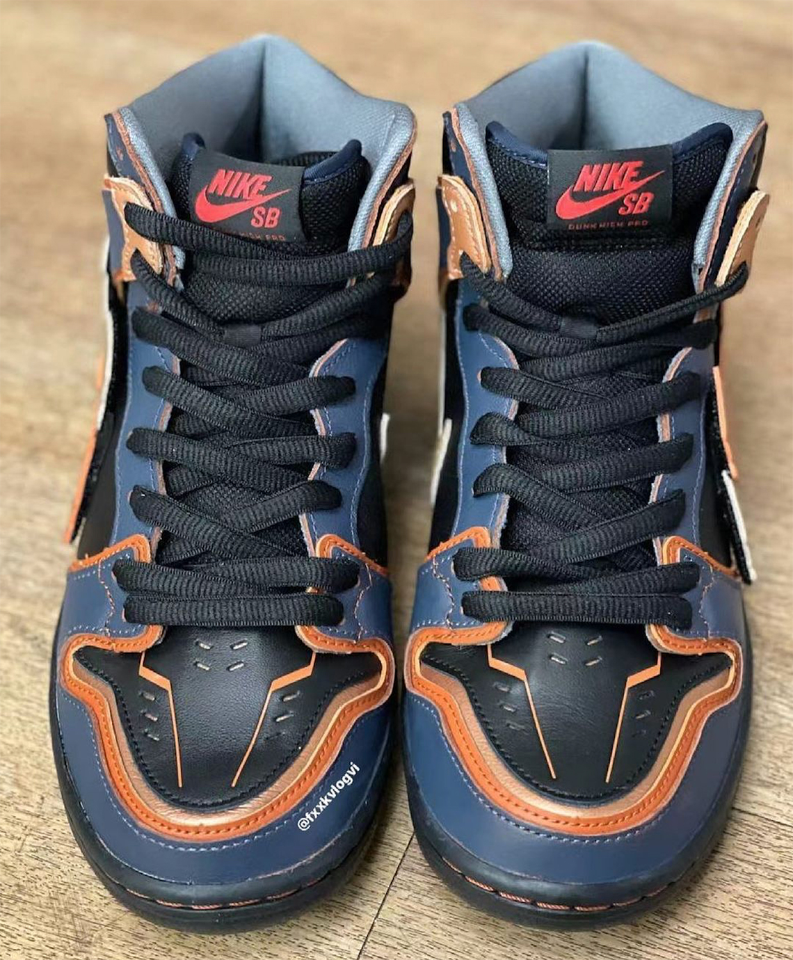 Gundam Nike Sb Dunk High Blue Black 6