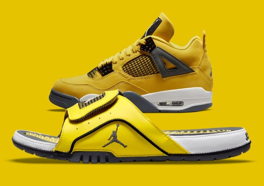 The Jordan Hydro Slide IV Gets A Shocking “Lightning” Colorway