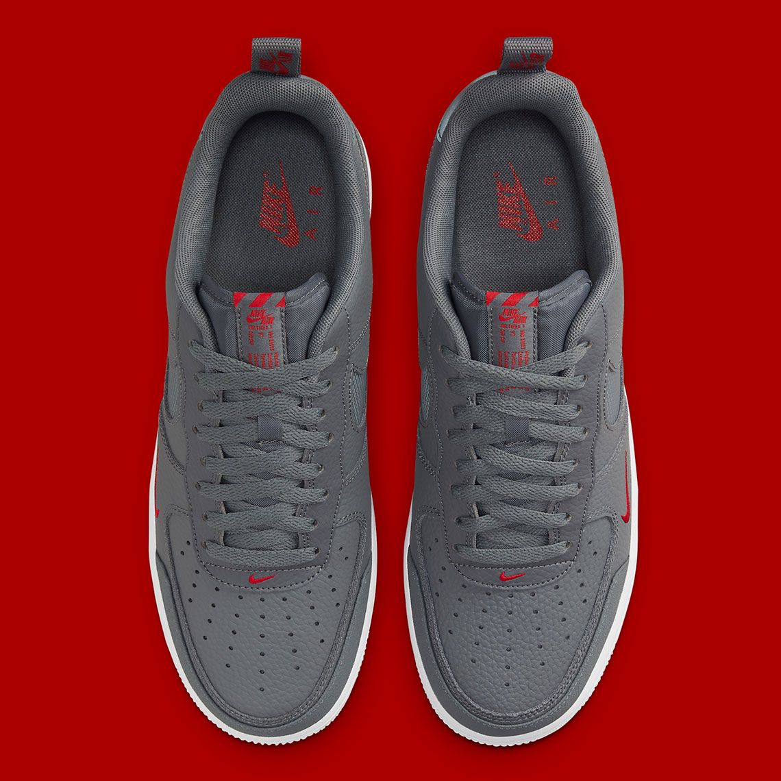Nike Air Force 1 Grey Red White Dn4433 001 7