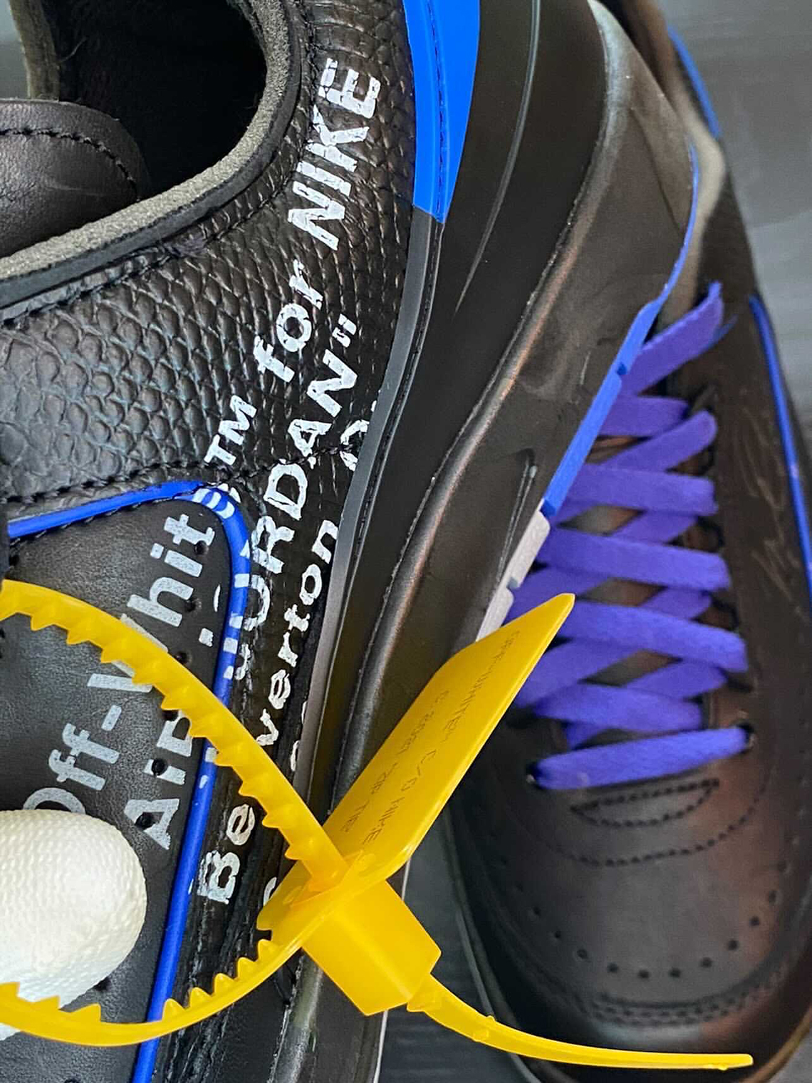 Off White Air Jordan 2 Low Black Blue Orange Release Date 4
