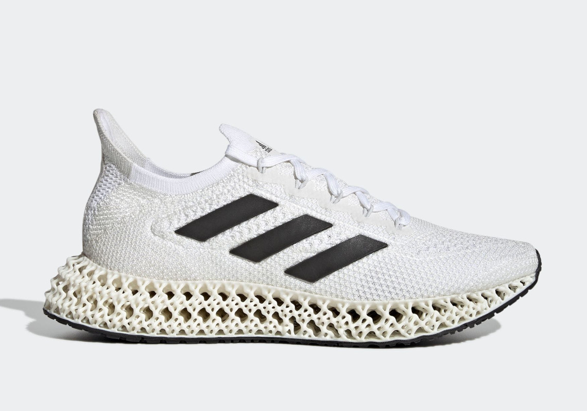 The adidas 4DFWD Emerges In A Classic White/Black Reminiscent Of The Shelltoe
