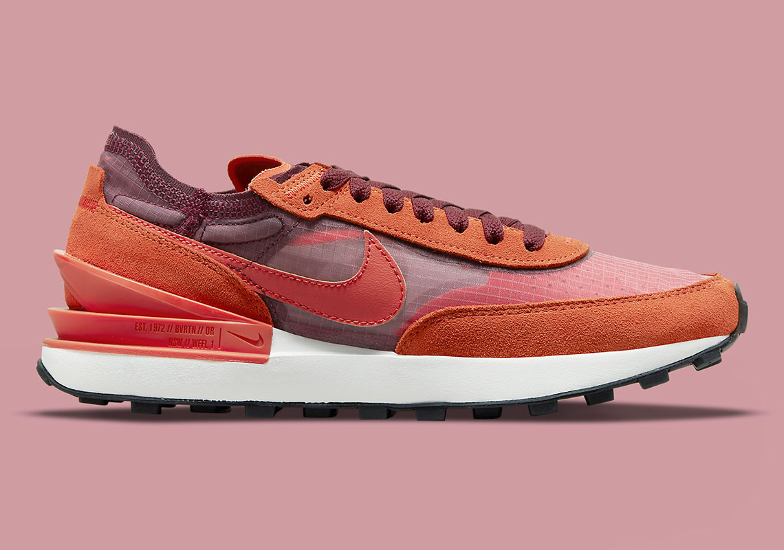 Nike Waffle One Dark Beetroot Orange Sport Spice Black Dn4696 600 8