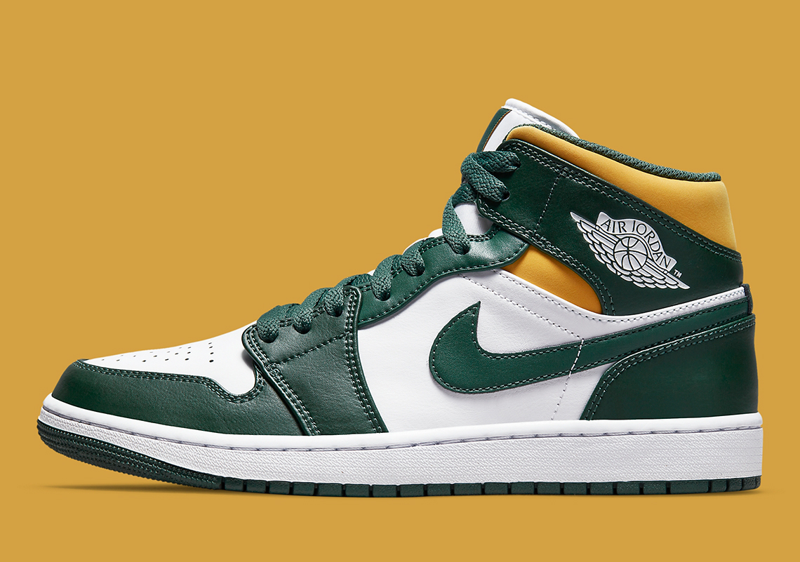 The "Brazil" Inspired Air Jordan 1 Mid Appears In Adult Sizes