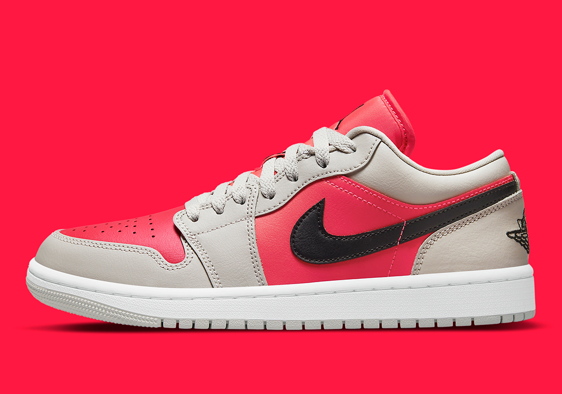 Air Jordan 1 Low Womens Light Iron Ore Siren Red Dc0774 060 1