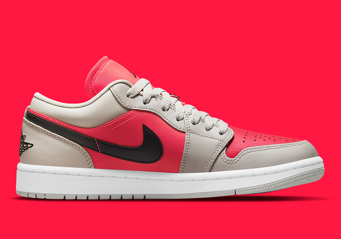 Air Jordan 1 Low Womens Light Iron Ore Siren Red Dc0774 060 4