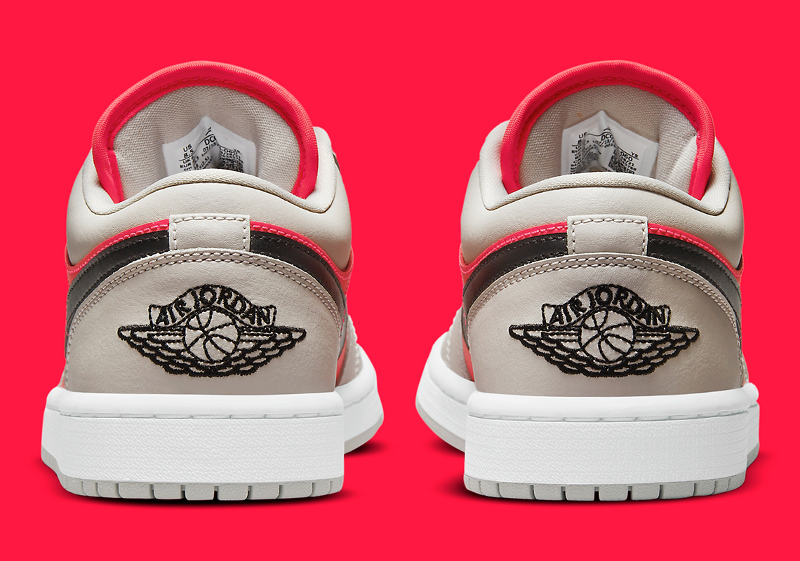 Air Jordan 1 Low Womens Light Iron Ore Siren Red Dc0774 060 7