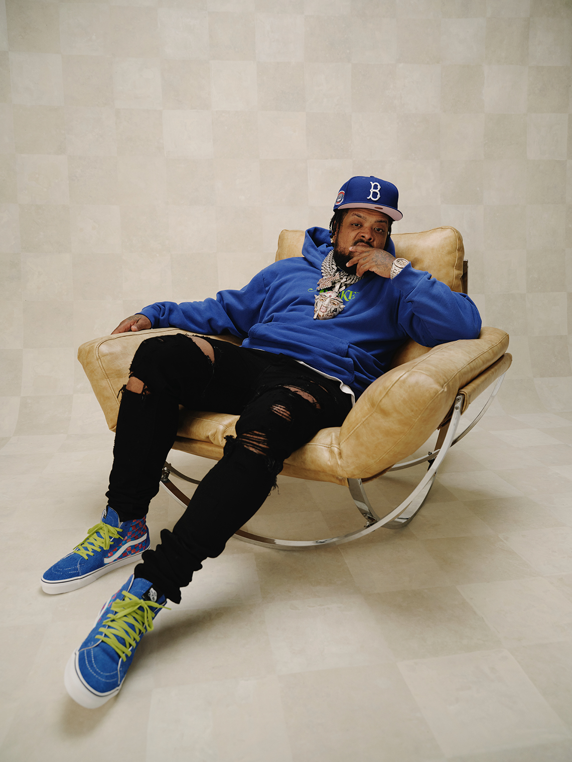 Awake Ny Vans Sk8 Hi Checkerboard Green Blue 4